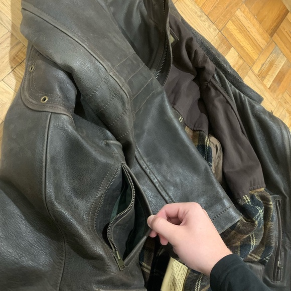 Columbia Leather Jacket Brown Size L/G - Picture 6 of 7